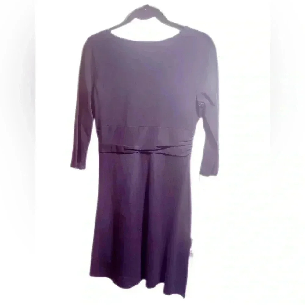 Patagonia black casual organic cotton athletic mini 3/4 sleeve Margot dress M - Picture 3 of 4